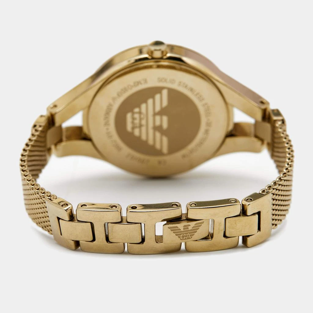 商品[二手商品] Emporio Armani|Emporio Armani Silver Gold Plated Stainless Steel Chiara AR7399 Women's Wristwatch 34 mm,价格¥892,第5张图片详细描述