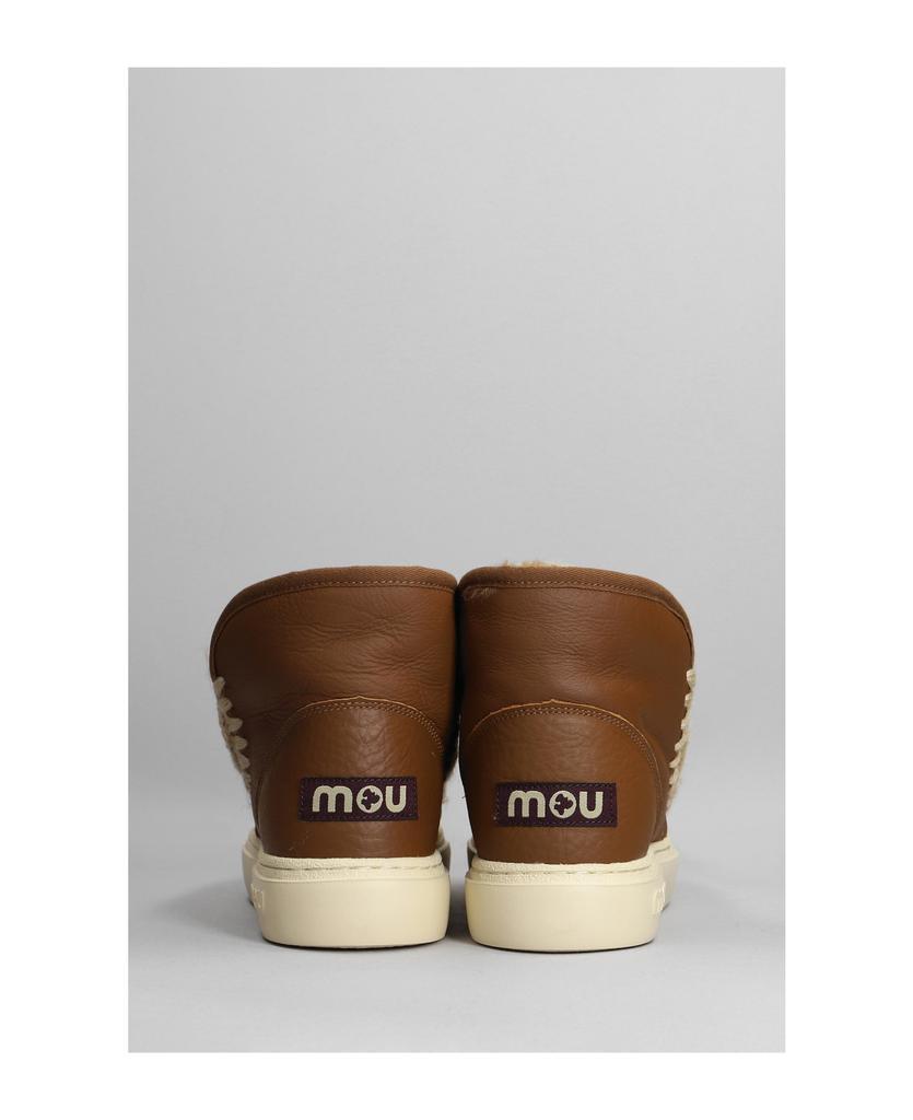 商品Mou|Eskimo Sneaker Bold Low Heels Ankle Boots In Leather Color Leather,价格¥1989,第6张图片详细描述