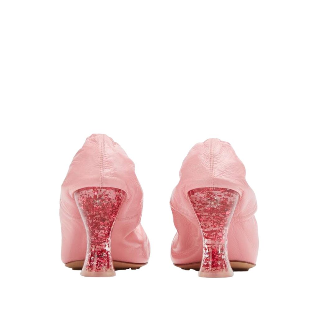 【未使用級】BOTTEGAVENETAレースアップヒールブーティ　ピンク22cm 未使用級】BOTTEGAVENETAレースアップヒールブーティ ピンク22cm