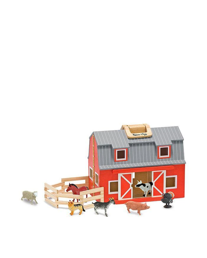 商品Melissa & Doug|Fold & Go Wooden Barn - Ages 3+,价格¥524,第1张图片