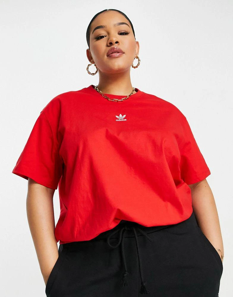 商品Adidas|adidas Originals Plus essentials t-shirt with central logo in red,价格¥181,第4张图片详细描述