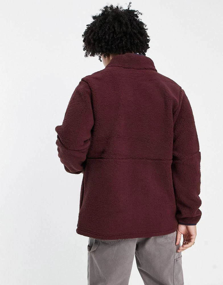 商品Columbia|Columbia Mountainside heavyweight fleece zip up in burgundy,价格¥467,第4张图片详细描述