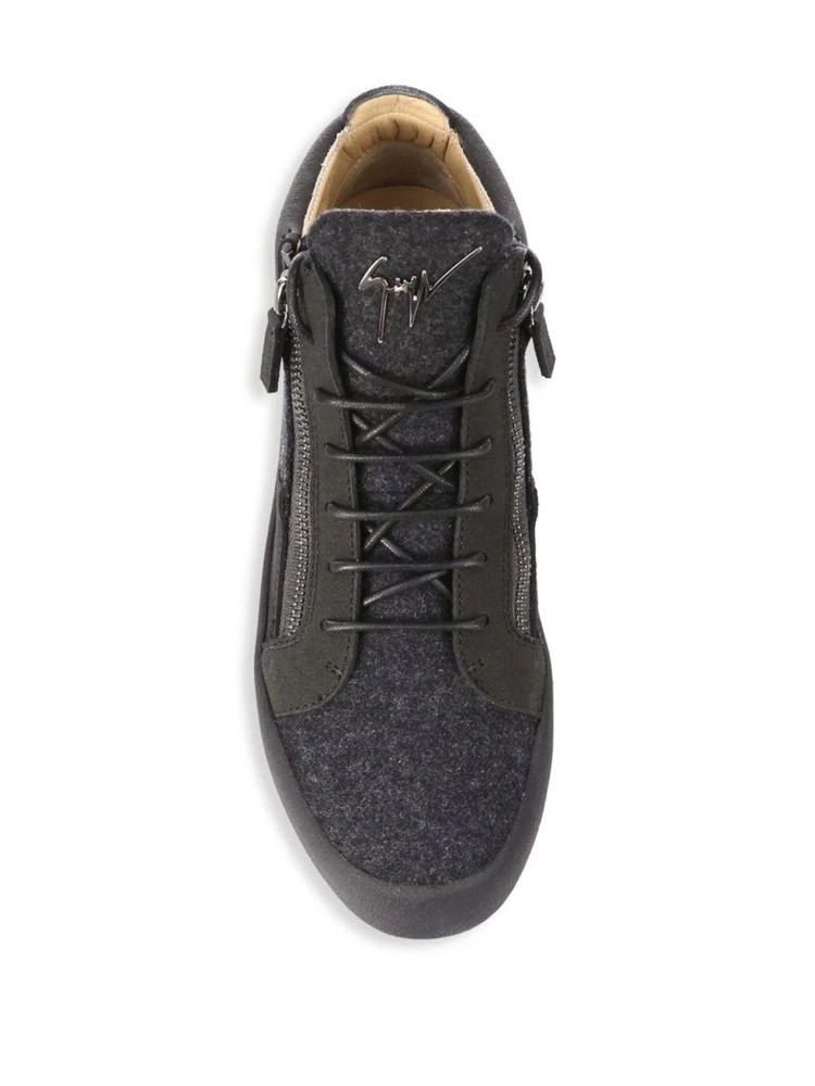 商品Giuseppe Zanotti|Felt Tonal High-Top Sneakers,价格¥2605,第4张图片详细描述