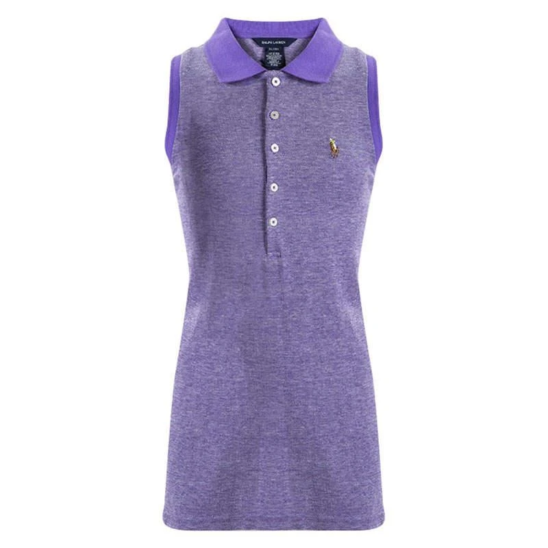 商品[二手商品] Ralph Lauren|Ralph Lauren Purple Honeycomb Knit Sleeveless Polo T-Shirt 16 Yrs,价格¥785,第1张图片