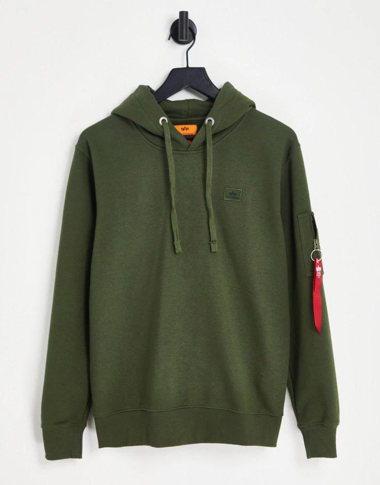 商品Alpha Industries|Alpha Industries X-Fit hoodie in dark green CO-ORD,价格¥359,第1张图片