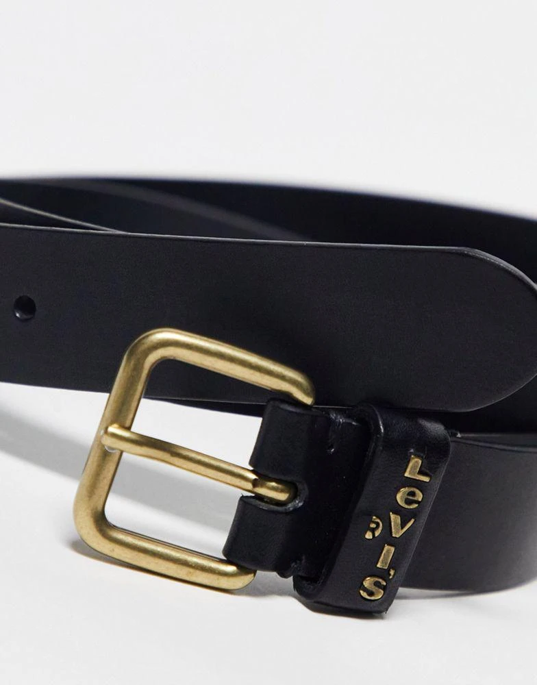 商品Levi's|Levi's Calypso leather belt in black,价格¥348,第2张图片详细描述