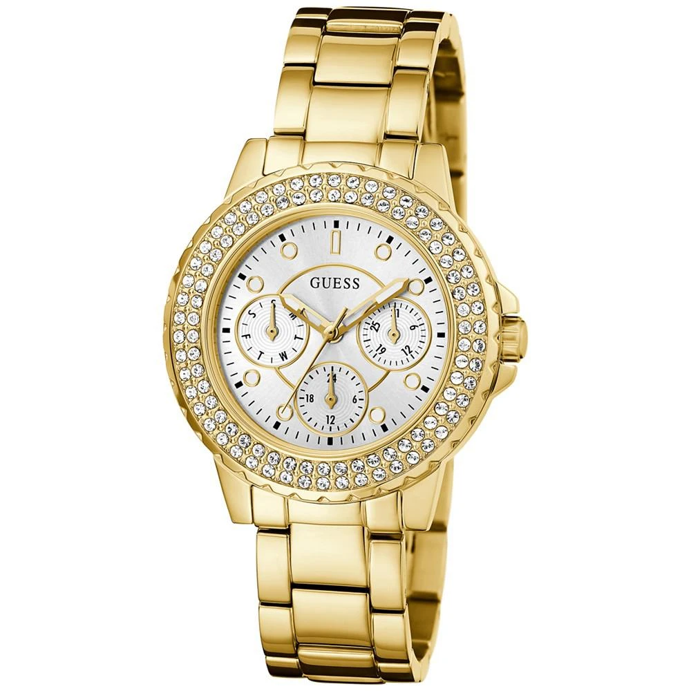 商品GUESS|Women's Gold-Tone Stainless Steel Bracelet Watch 36mm,价格¥620,第2张图片详细描述