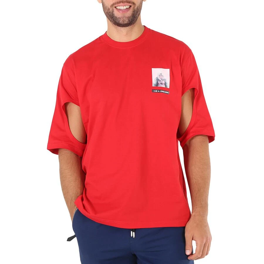 商品Burberry|Bright Red Gorilla Print Cotton T-shirt,价格¥658,第2张图片详细描述