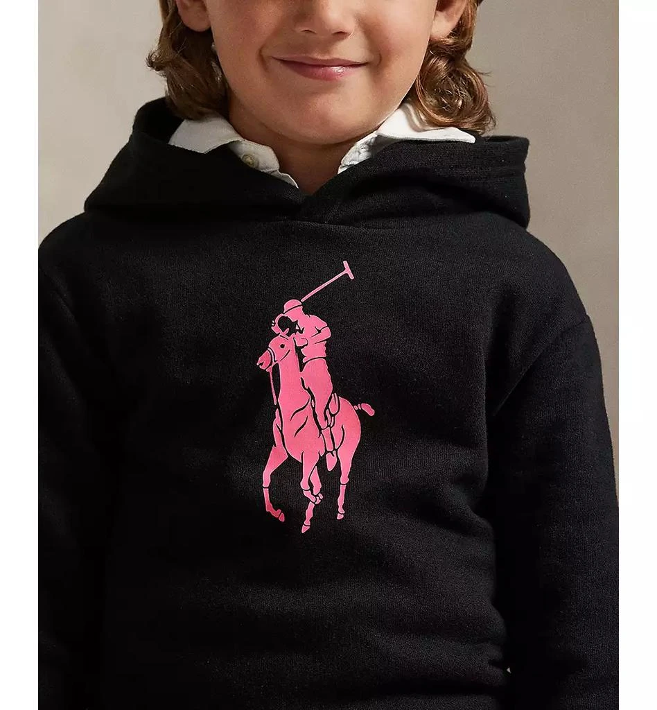 商品Ralph Lauren|Toddler and Little Boys Pink Pony Fleece Hoodie,价格¥515,第3张图片详细描述