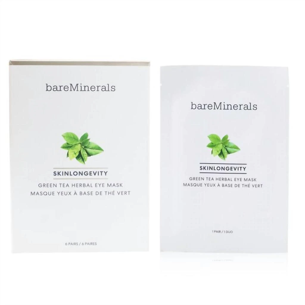 商品BareMinerals|Skinlongevity Green Tea Herbal Eye Mask - 6 Pairs In White,价格¥247,第2张图片详细描述