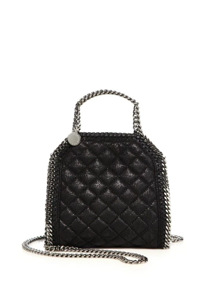 商品Stella McCartney|Falabella Tiny Baby Bella Metallic Faux Suede Tote,价格¥3888,第1张图片