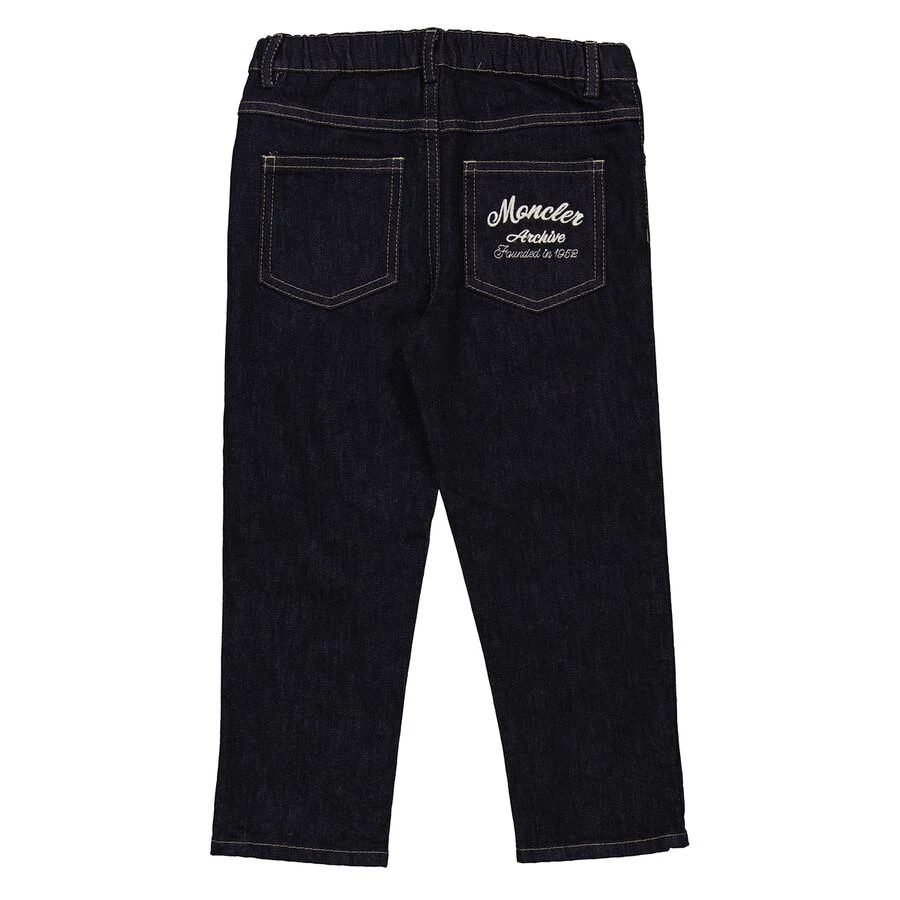 商品Moncler|Kids Embroidered Straight-Leg Denim Jeans,价格¥1020,第2张图片详细描述