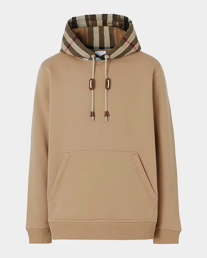 商品Burberry|Men's Check-Hood Pullover Sweatshirt,价格¥5710,第1张图片