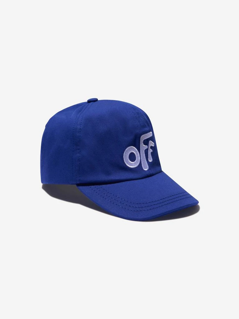 商品Off-White|Off White Blue Boys Cotton Logo Cap,价格¥1077,第4张图片详细描述