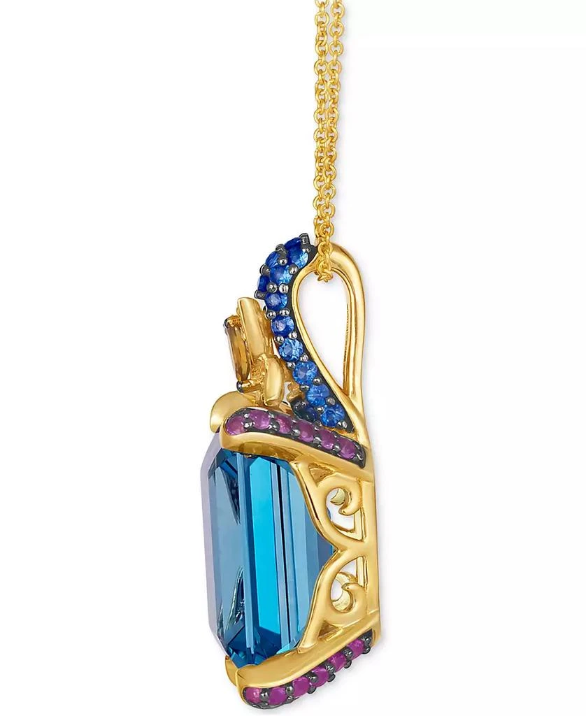 商品Le Vian|Crazy Collection® Multi-Gemstone (12-1/2 ct. t.w.) & Diamond (1/10 ct. t.w.) Butterfly 20" Adjustable Pendant Necklace in 14k Gold,价格¥45747,第2张图片详细描述