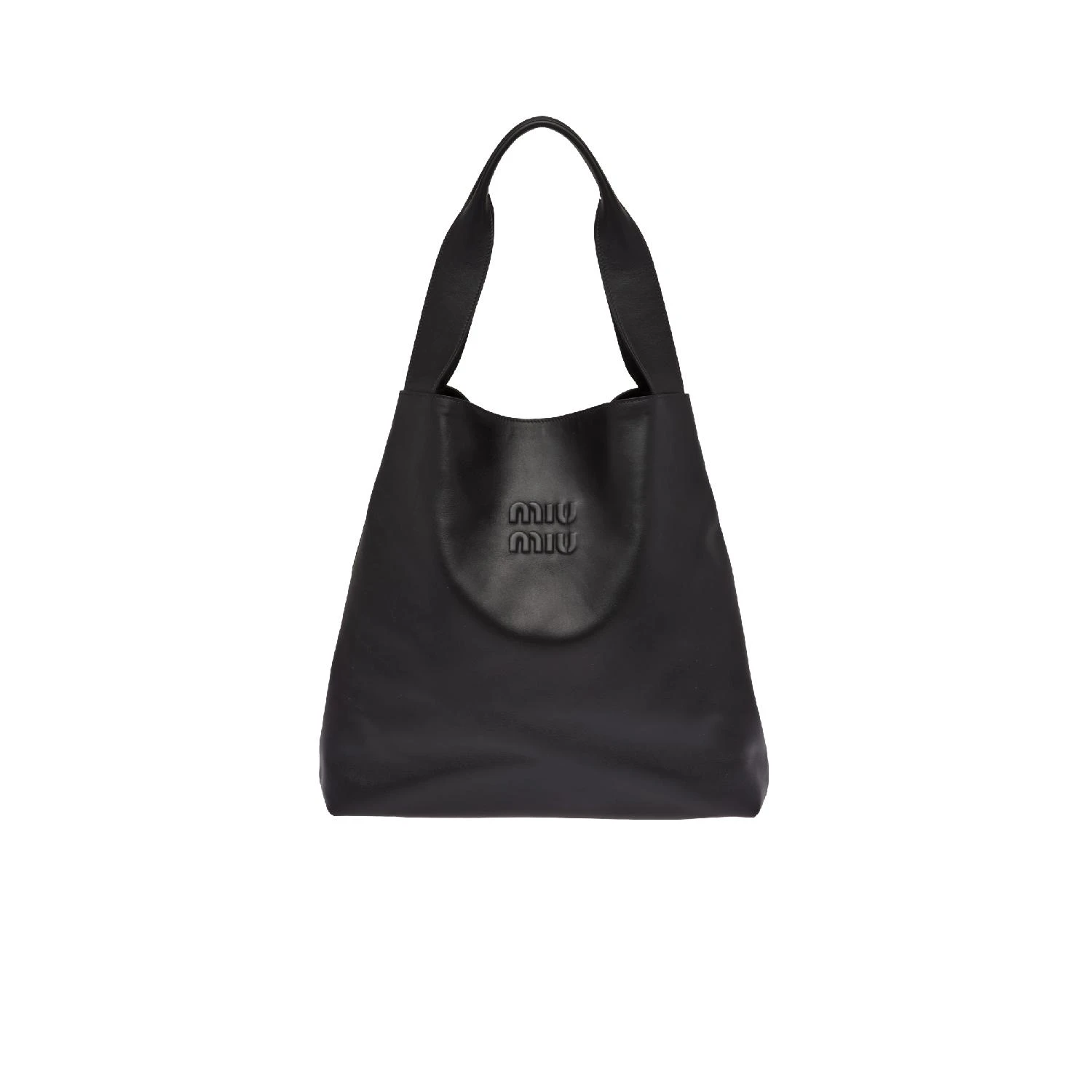 商品Miu Miu|包邮包税【预售7天发货】 MIUMIU缪缪 23秋冬 女士 手提包 Sac hobo en cuir 5BC119_2DDJ_F0002_V_OLM,价格¥19231,第1张图片