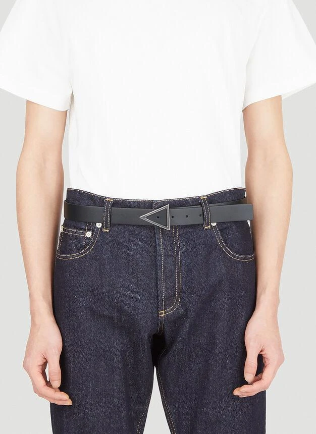 商品Bottega Veneta|Triangle Belt in Black,价格¥3779,第2张图片详细描述