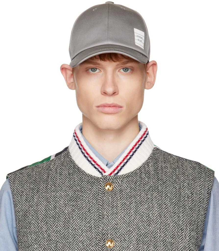 商品Thom Browne|Gray Classic Six Panel Cap,价格¥2918,第1张图片