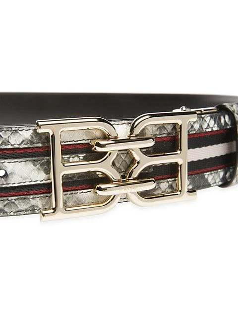 商品Bally|Bally Buckle Exotic Print Belt,价格¥878,第3张图片详细描述