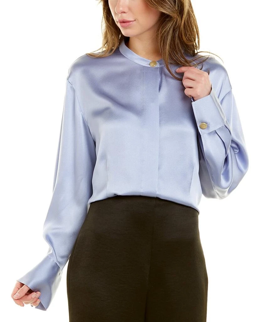 商品Vince|Vince Long Sleeve Silk Blouse,价格¥1103,第1张图片