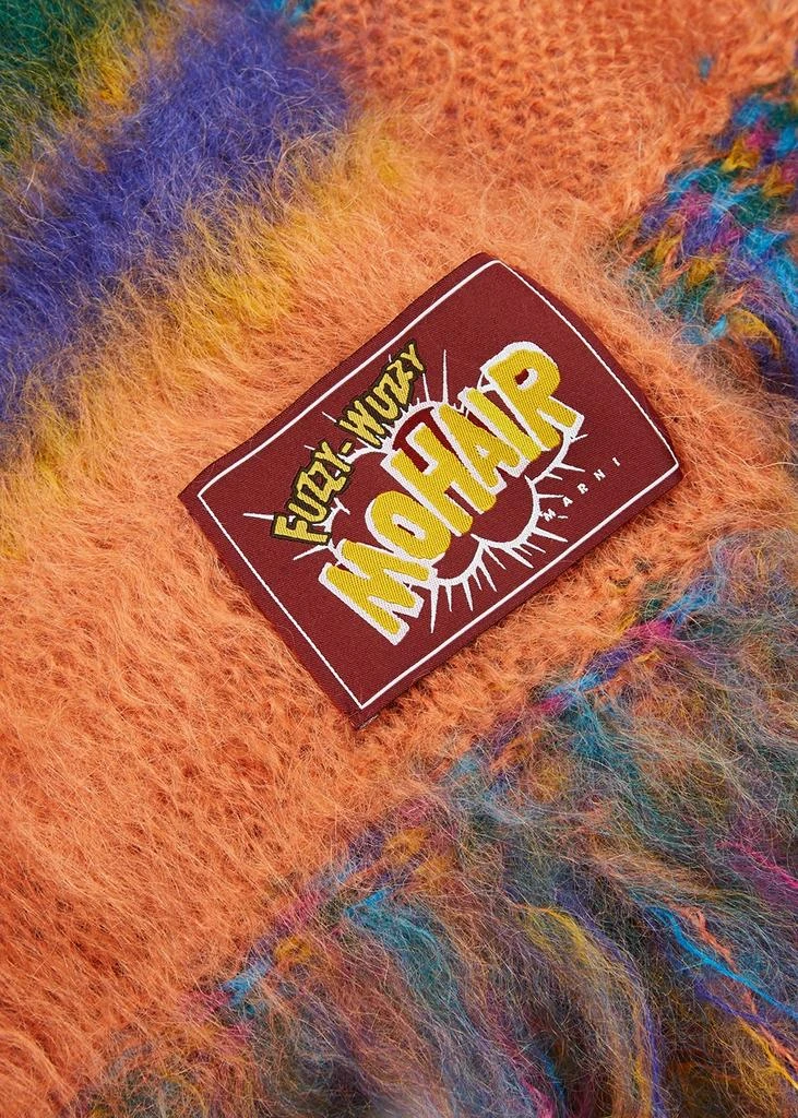 商品Marni|Striped mohair-blend scarf,价格¥2054,第3张图片详细描述