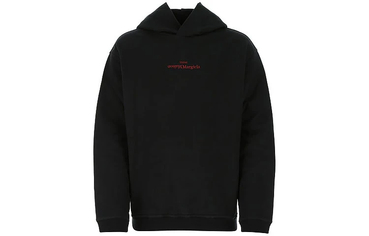 商品[国内直发] MAISON MARGIELA|梅森马吉拉 棉质超大字母印花经典连帽卫衣 秋季 男款 黑色,价格¥5886,第1张图片