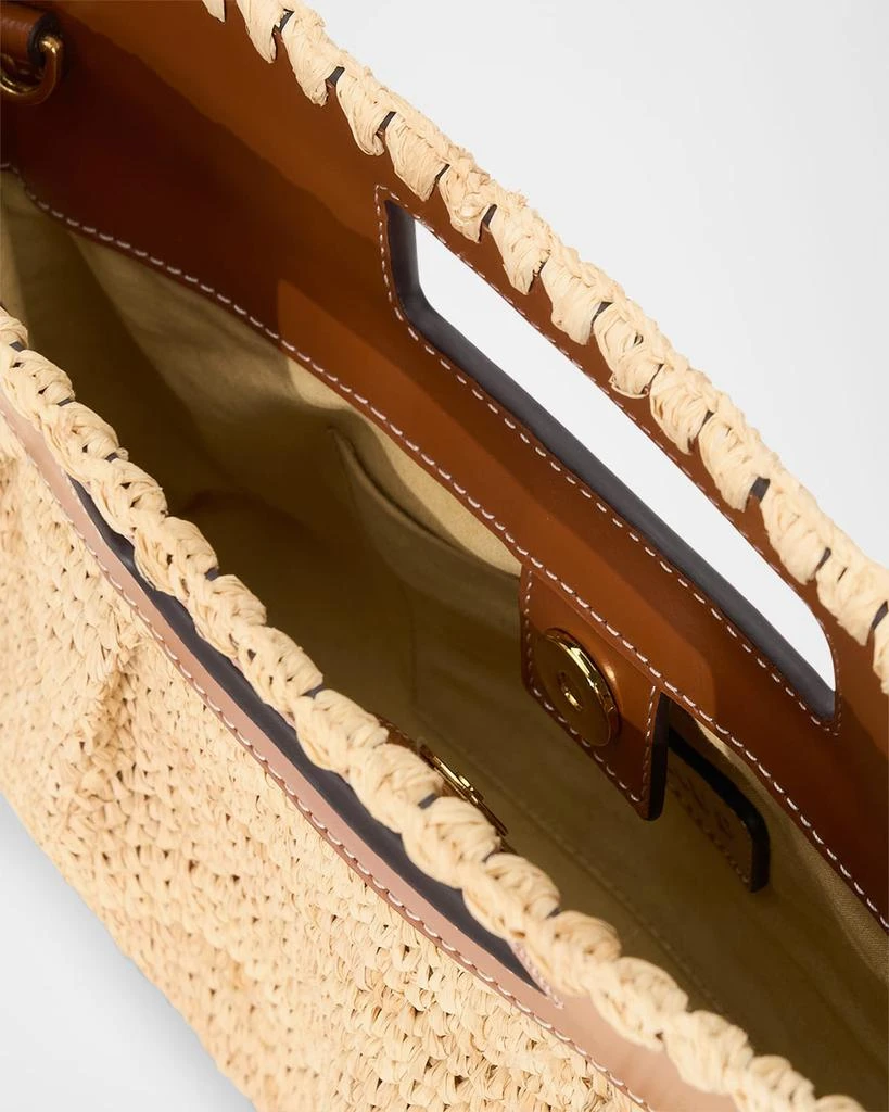 商品Staud|Lena Raffia and Leather Clutch Bag,价格¥2280,第3张图片详细描述