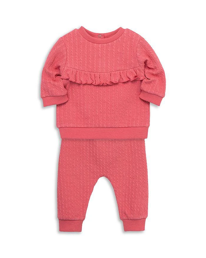 商品Little Me|Boys' Cotton Blend Cable Knit Sweatshirt & Joggers Set - Baby,价格¥225,第3张图片详细描述