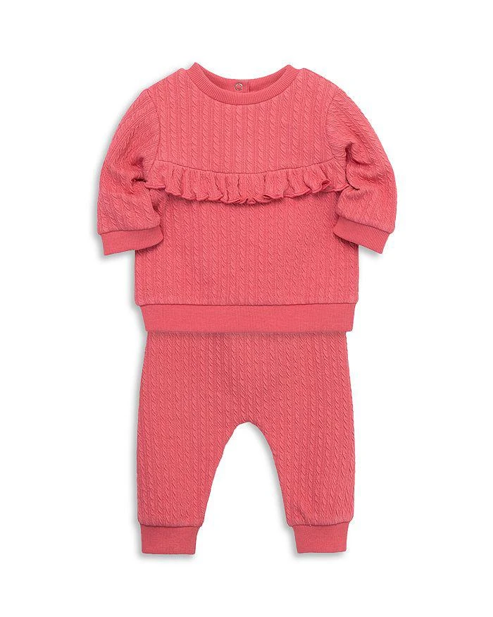 商品Little Me|Boys' Cotton Blend Cable Knit Sweatshirt & Joggers Set - Baby,价格¥135,第3张图片详细描述
