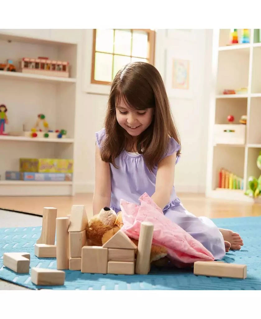 Melissa & Doug Standard Unit Solid-Wood Building Blocks With Wooden Storage Tray (60 pcs) 商品
