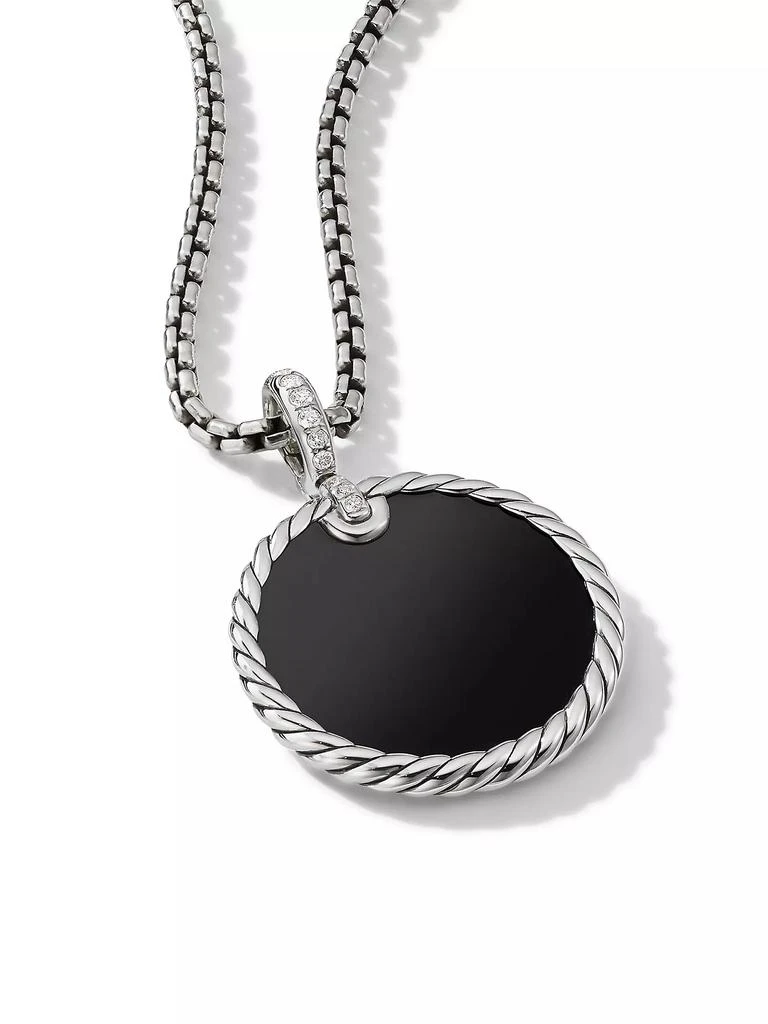 商品David Yurman|DY Elements® Disc Pendant with Black Onyx Reversible to Mother of Pearl and Pavé Diamonds,价格¥5623,第3张图片详细描述