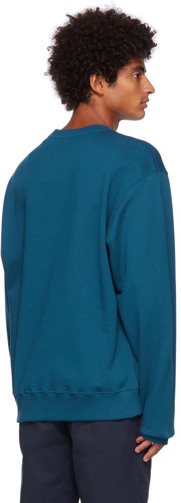 Blue Embroidered Graphic Sweatshirt商品第3张图片规格展示