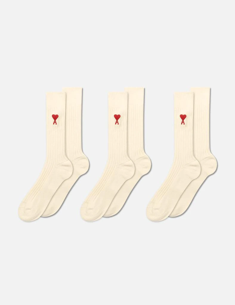 商品AMI|Three Pack Ami de Coeurs Socks,价格¥561,第1张图片