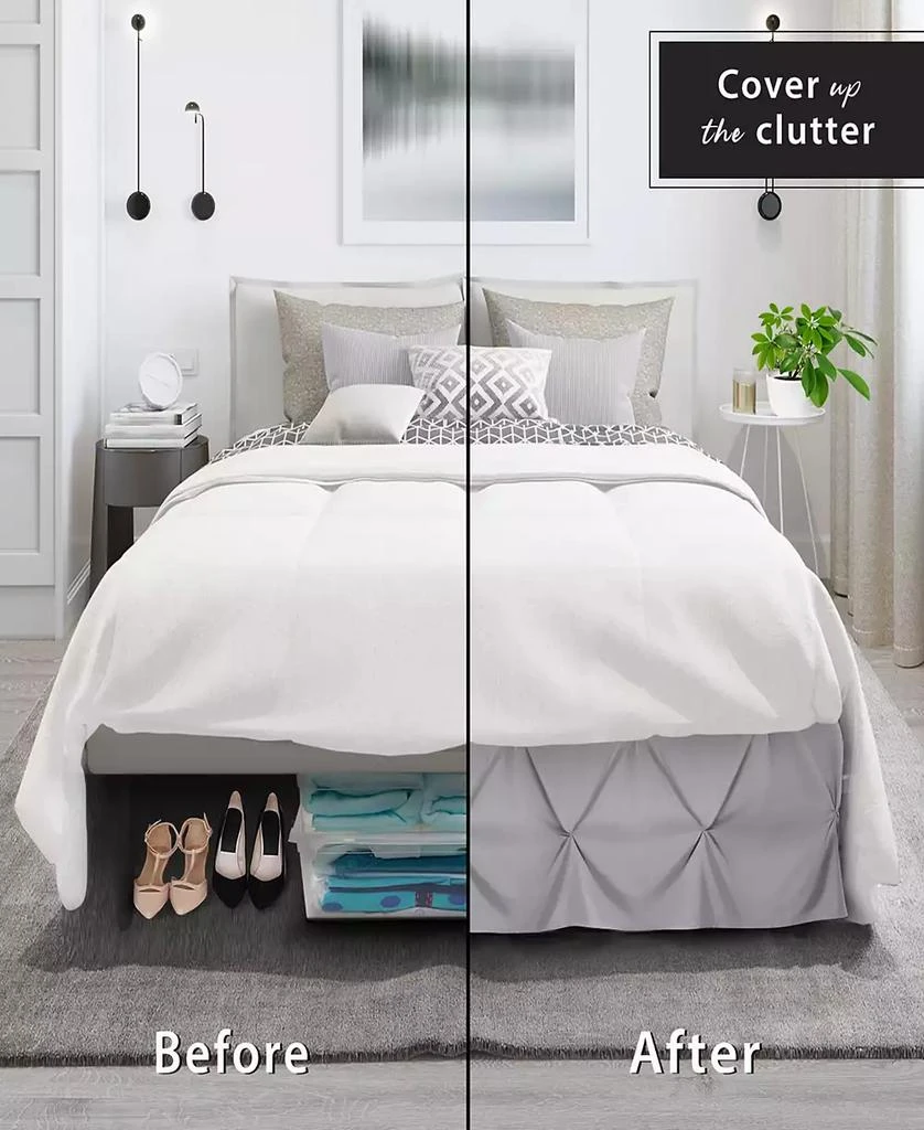 商品Nestl|Bedding 14" Tailored Pinch Pleated Bedskirt, California King,价格¥93,第5张图片详细描述