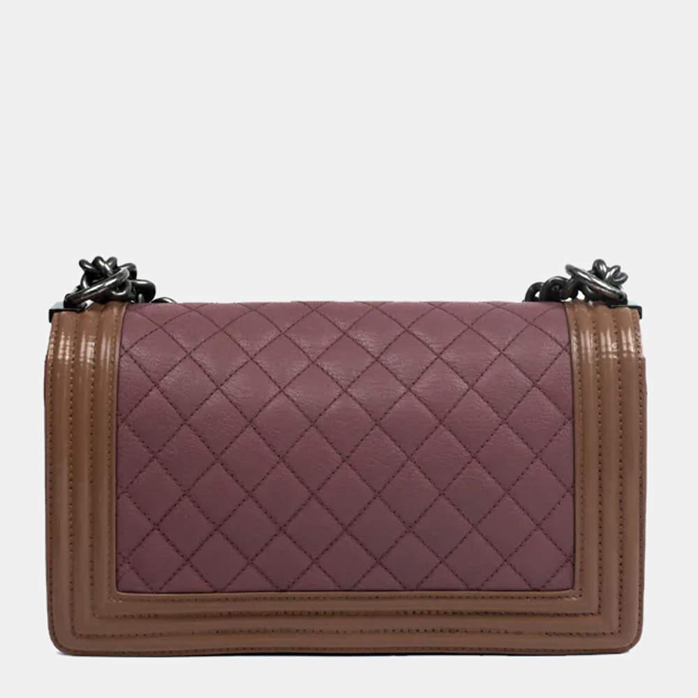 商品[二手商品] Chanel|Chanel Pink Leather Boy Medium Flap Bag,价格¥30756,第5张图片详细描述