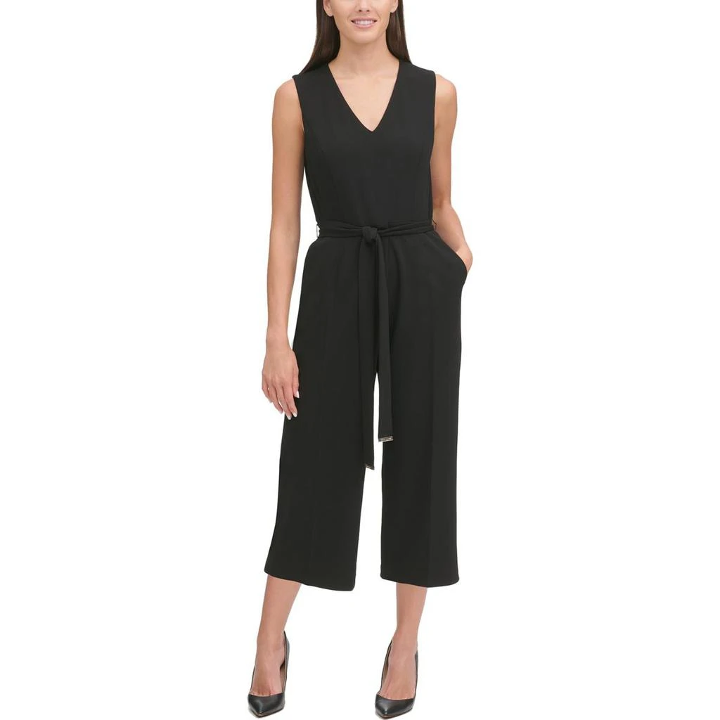 商品Tommy Hilfiger|Tommy Hilfiger Womens Cropped Belted Jumpsuit,价格¥322,第1张图片