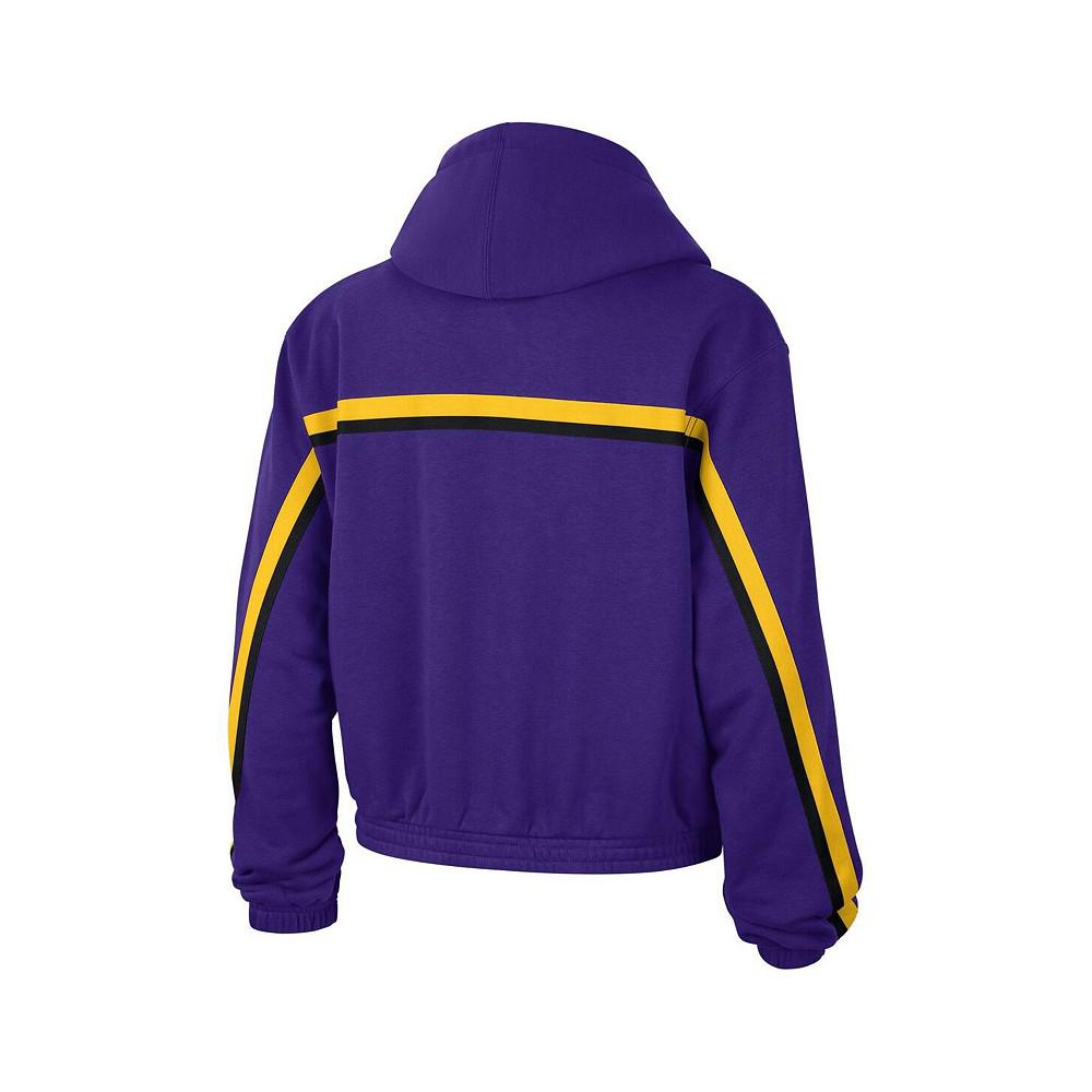 Women's Brand Purple Los Angeles Lakers Courtside Statement Edition Pullover Hoodie商品第2张图片规格展示