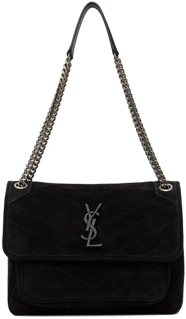 商品Yves Saint Laurent|Black Suede Medium Niki Bag,价格¥19650,第4张图片详细描述