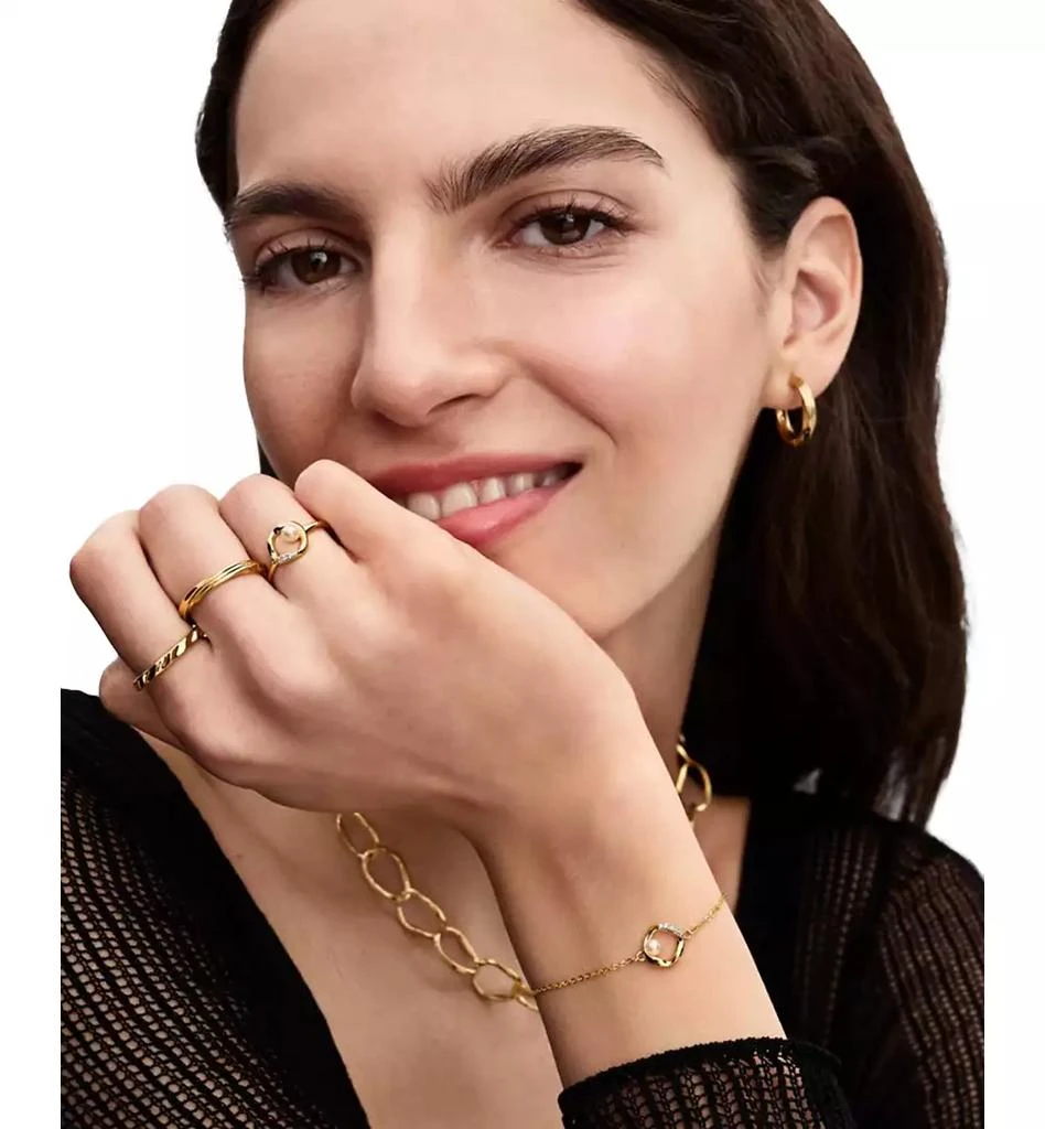 商品PANDORA|Twisted 14K Gold Plated Band Ring,价格¥553,第4张图片详细描述