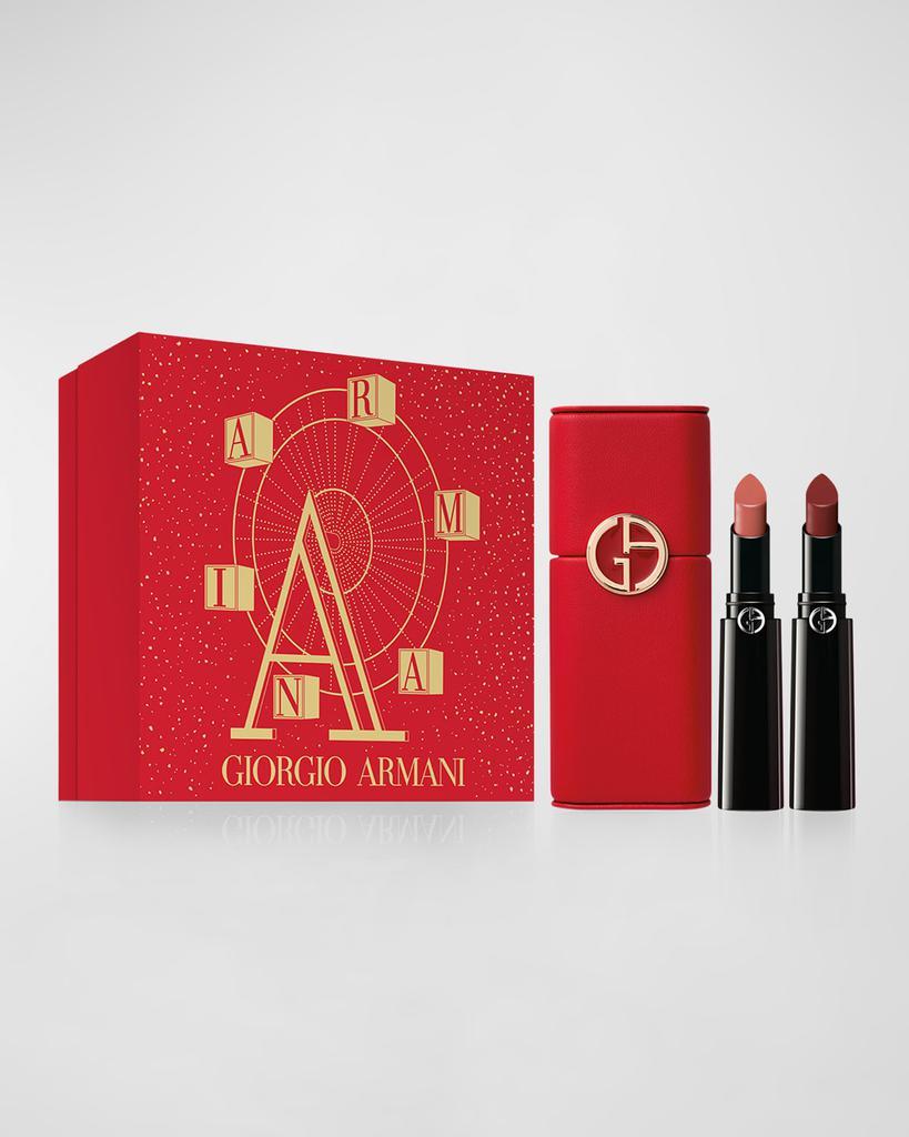 商品Armani|Lip Power Holiday Satin Lipstick Duo Set - Limited Edition,价格¥383,第1张图片