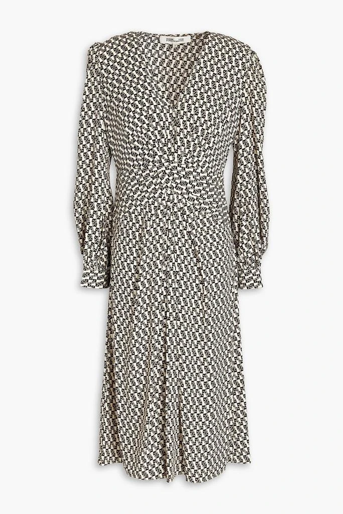 商品Diane von Furstenberg|Myla gathered printed crepe midi dress,价格¥752,第1张图片