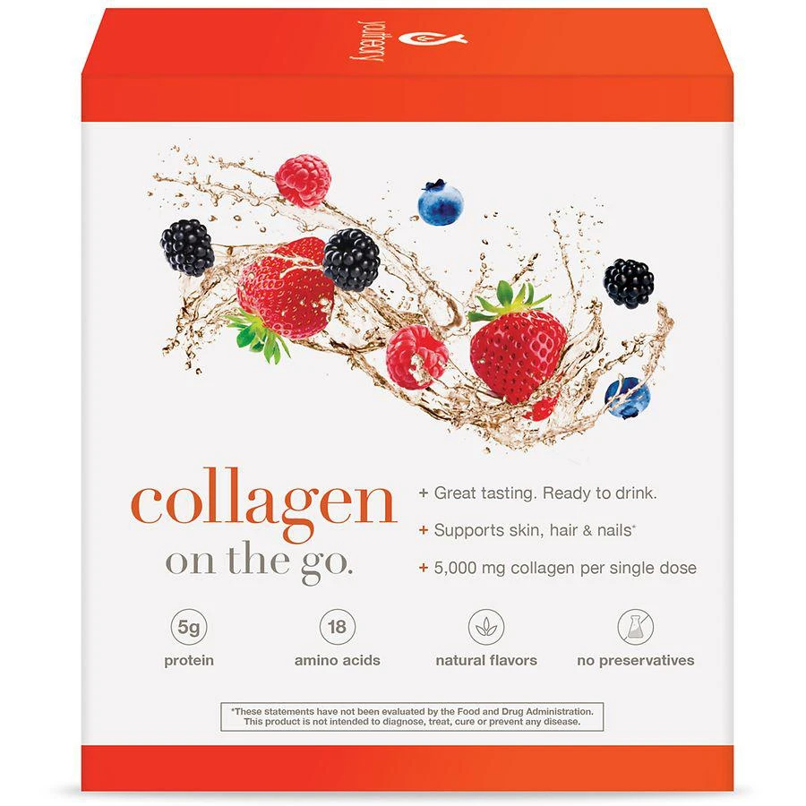 商品Youtheory|Collagen Liquid with Verisol Collagen Peptides, Packets Natural Berry,价格¥168,第5张图片详细描述