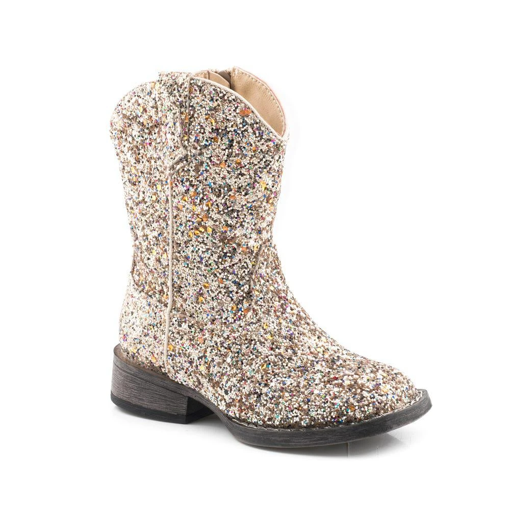 商品Roper|Glitter Galore Square Toe Cowboy Boots (Toddler),价格¥480,第1张图片