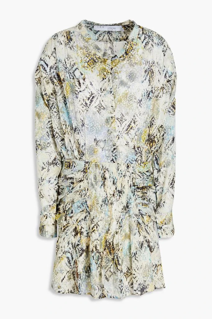 商品IRO|Deniz ruched printed cotton mini dress,价格¥893,第1张图片