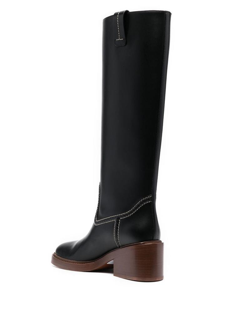 商品Chloé|CHLOÃ - Mallo Leather High Boots,价格¥8964,第6张图片详细描述