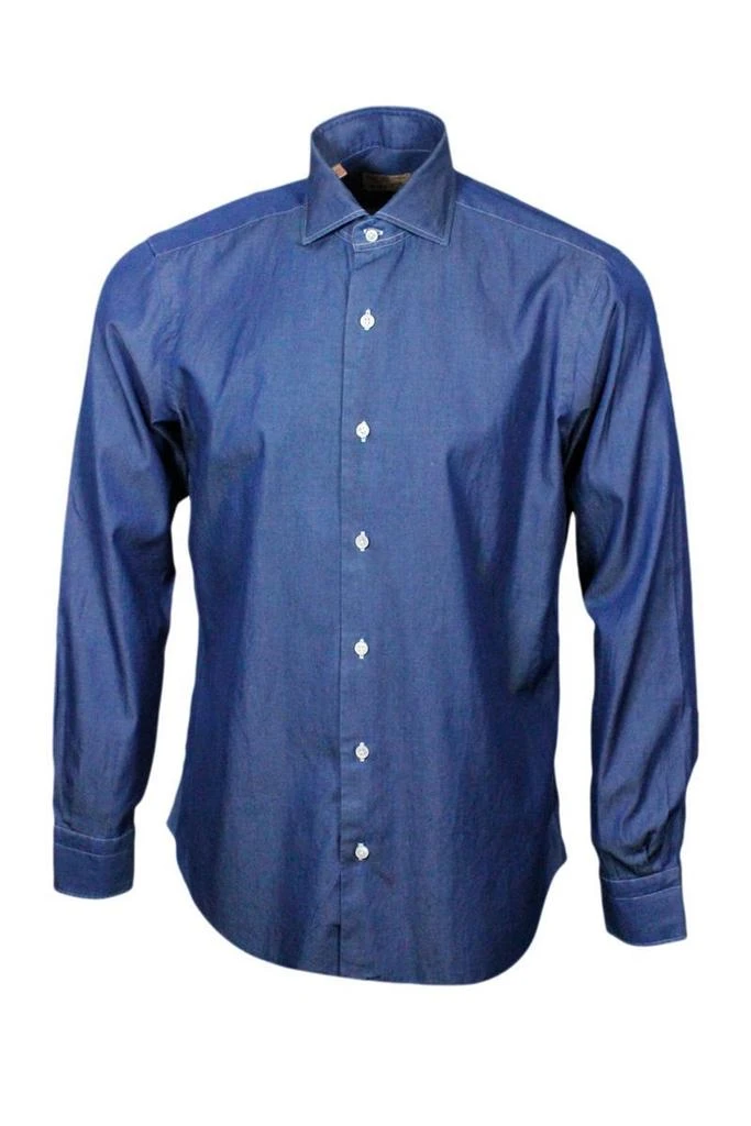 商品BARBA|Barba Shirts in Denim Scuro,价格¥960,第1张图片