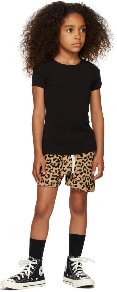 商品Daily Brat|Kids Brown Leopard Towel Shorts,价格¥181,第4张图片详细描述