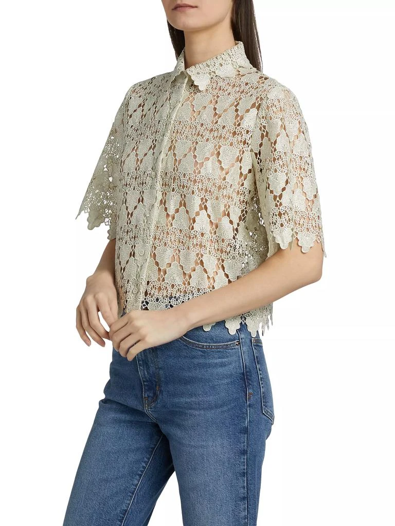 商品FRAME|Lace Button-Up Shirt,价格¥3159,第4张图片详细描述