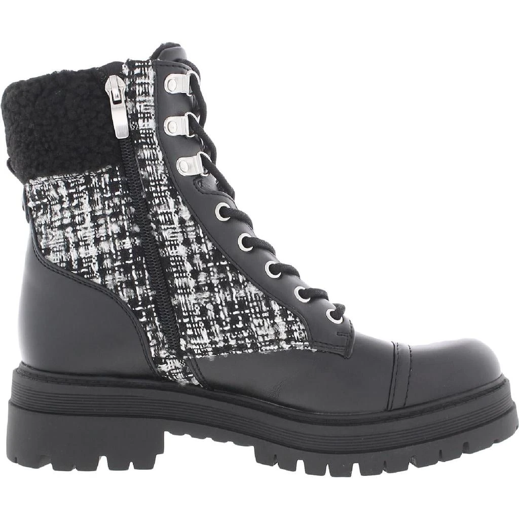 商品Nine West|Nine West Womens Faux Leather Block Heel Combat & Lace-up Boots,价格¥119,第2张图片详细描述