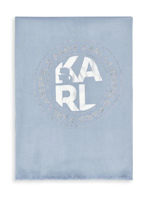 商品Karl Lagerfeld Paris|Krystal Karl Scarf,价格¥315,第5张图片详细描述